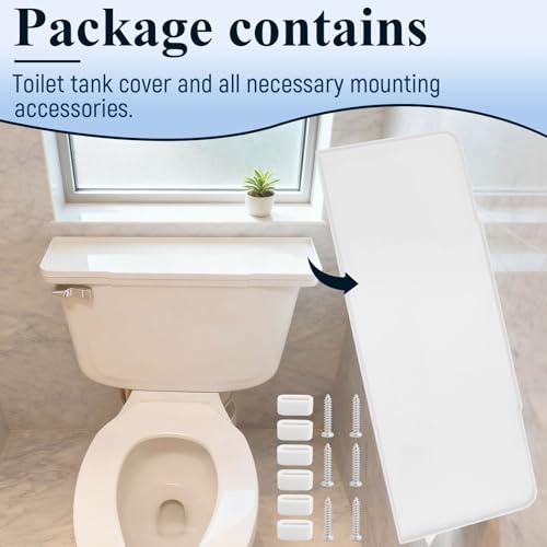 8B8B 40271 Toilet Tank Replacement Cover for Universal White Toilet - Thumbnail 5
