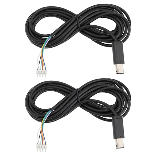 Image of 2Pcs 10FT 3M Replacement Game Consoles Controller Repair Cable Cord with 6 Header Pins Compatible with Nintendo Compatible with Gamecube GC NGC Controller