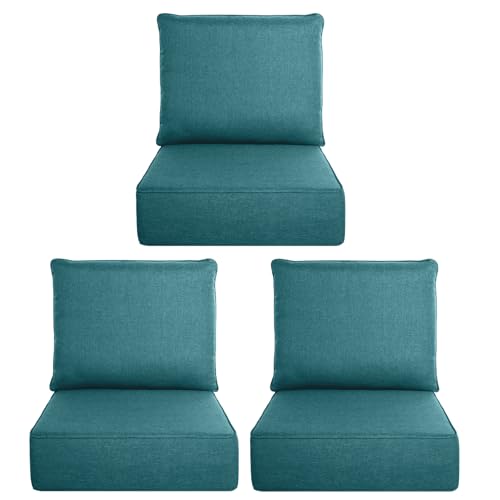 Image of Luxury Outdoor Seat Cushion Set-22 x 24 x 6 Inch Outdoor Chair Cushions with Water Resistant & Removable Cover Outdoor Cushions for Patio Furniture Chair Sofa Couch
