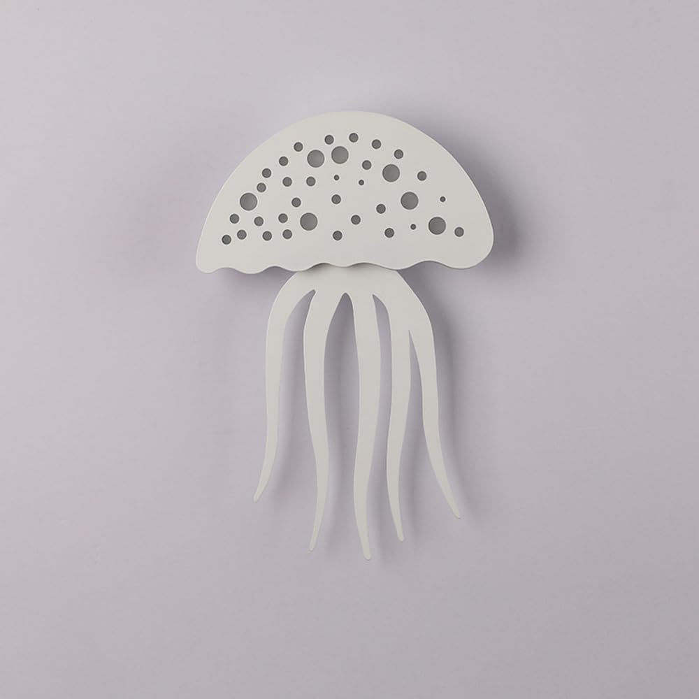 Kreskówka Jellyfish Wall Light LED Biała ściana tkaninowa kreatywna lampa dziecięca nocna lampka zwierzęcych hardwidired kinkiety oświetlenia ścienne dzieci światła na ścianie Learned extensively