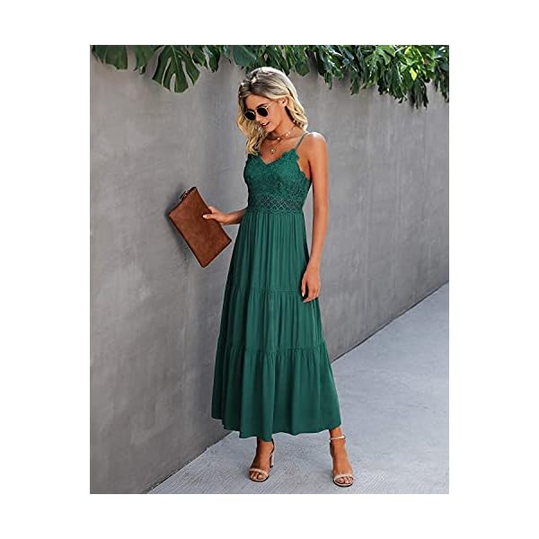Dokuritu-Womens-Beach-Crochet-Lace-Maxi-Dress-Summer-Spaghetti-Strap-Maxi-Dress Dokuritu Womens Dresses Beach Crochet Lace Maxi Dress Summer Spaghetti Strap Long Wedding Guest Dresses for Women Vacation Outfits 2023(DarkGreen,M)