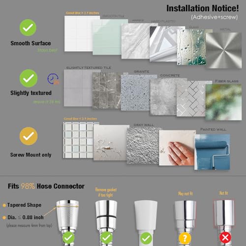 Rivoods SHOW04 Hand Held Shower Head Holder - 5 Angles Adjustable thumb #5