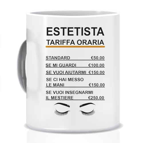 MOCHEIA SHOP Tazza Mug in Ceramica Mestieri il mio Lavoro mi chiama ed io devo andare - sport - gadget divertenti - idea regalo (ESTETISTA)