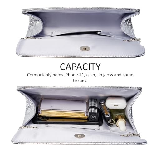 Image of DETARA Woven Evening Bag Clutch Purses for Women Fashion PU Leather Crossbody Purse for Wedding Party and Prom