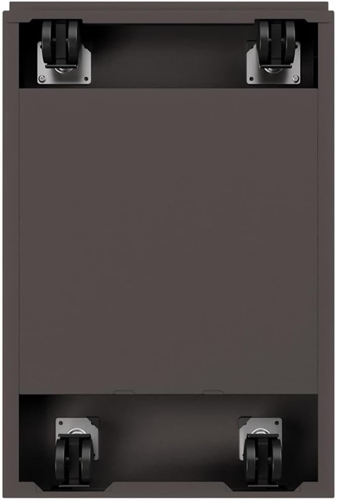 Scranton & Co 20" 2-Drawer Metal Mobile Pedestal Filing Cabinet, Espresso Finish, 27.75" H x 15" W x 19.88" D, Durable Steel Construction, Letter-Size File Storage, Hidden Casters, Locking Office