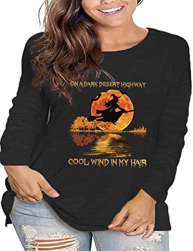 Women Plus Size Halloween Shirts Sanderson Sisters Shirt Long Sleeve Hocus Pocus Halloween Tee Tops2