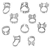 MEDSPO Professional Dental Rubber Dam Clamps | Endodontic Hygenic Brinker Universal Retractors| Tissue Gingival Lower Molars | Restorative Instruments Tools CE (Set of 10 Clamps)