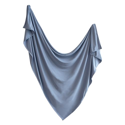 Image of mushie Stretchy Baby Swaddle Blanket | Extra Soft & Snug Fit | 47"x47" (Tradewinds)