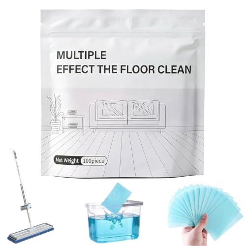 KOMEIYL 100 Pcs Floor Cleaning Tablets Multi-surface Cleaner, Multiple Effect The Floor Clean, No-Rinse, for Hardwood, Tile, Laminate & More
