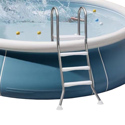 Escalera para piscina 3 peldaños acero inoxidable