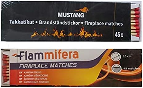 Long 20 cm Wooden Matches for Campfires, fireplaces, Barbecue tan Candle