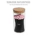 Noblesse Colored Safety Matches | 4-Inch Long Matches in Glass Jar | Perfect for Lighting Candles | 150 Pieces | 10 Candles and Extra Empty JAR Gift (Black Handle, PİNK TIP)