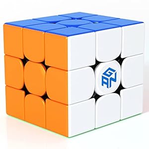 GAN 356RS 3×3 Speed Cube, 3D Puzzle Magischer Würfel Klassisch Stickerlos mit Flügelförmige Numerische IPG/GES+, Magic…
