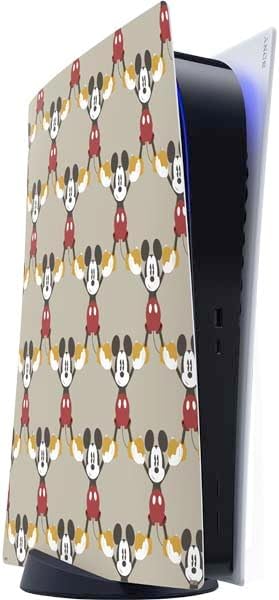 Skinit Decal Gaming Skin Compatible with PS5 Digital Edition Console - Officially Licensed Disney Mickey Mouse Black and White Design