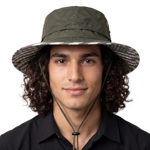 Image of TOP-EX UVCoolix Cooling UPF50+ Wide Brim Sun Hat, Waterproof, Big Head | cooling sweatband, waterproof, water resistant, UV protection, wide brim, breathable, big-head fit, fishing, hiking, beach