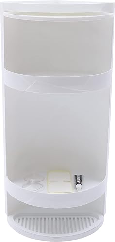 Estante esquinero de baño, armario esquinero de almacenamiento de cosméticos, estante de almacenamiento de encimera o estante de pared, estante