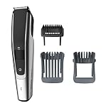 Philips Norelco Beard Trimmer Series 5000, BT5511/49, Electric, Cordless, one Pass Beard and Stubble Trimmer with Washable Feature for Easy Clean, Black and Silver