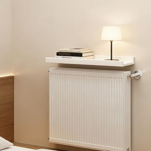 Cache-radiateur en bois avec étagère rustique pour salon - 6