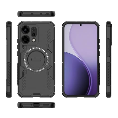 Image of Back Cover Case for Oppo Reno 14 5G | 360 Protection Mobile Phone Case Mag-Safe | Camera Protection | Oppo Reno 14 5G Back Cover | Oppo Reno14 5+G - Black TPU+PC