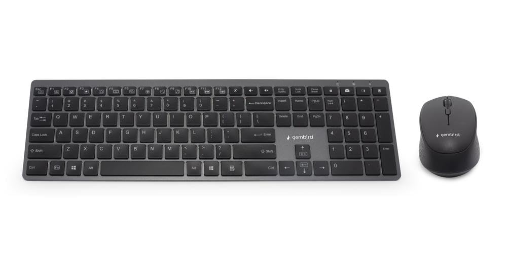 Gembird Kit Teclado+Ratón Inalámbr. Pro Slim Negro