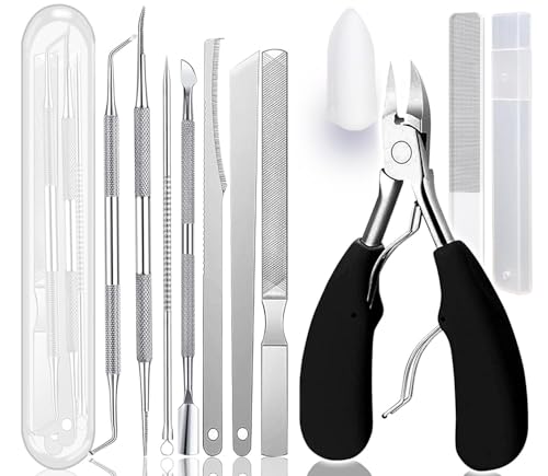 Kit de pedicura para corregir uñas encarnadas: kit de manicura con lima y levantador de uñas