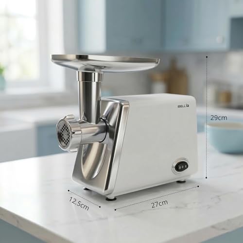 Image of iBELL MINCEPRO750 Stainless Steel Meat Grinder, 800W Powerful Motor, Heavy Duty Mincer Machine for Mincing /Chopping Meat, Keema /Sausage /Kebab Maker