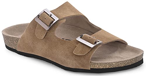Image of AFROJACK Men's Orginal Leather Sandals | Casual Sliders for Boys s801