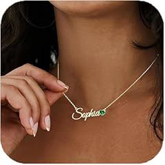 Birthstone Name Necklace 02