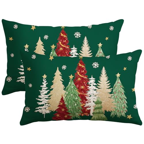 Artscope 2er-Set Weihnachten Kissenbezüge, Dekorativ Kissenbezug...