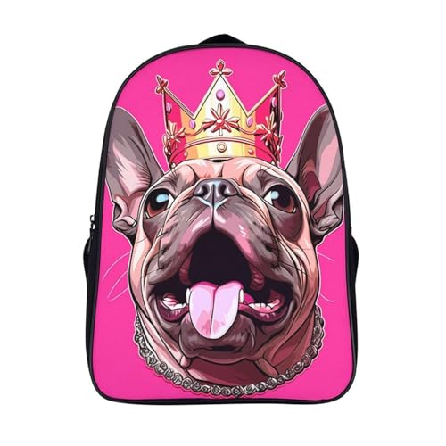Mochila guardería pequeña de bulldog francés de felpa para preescolar