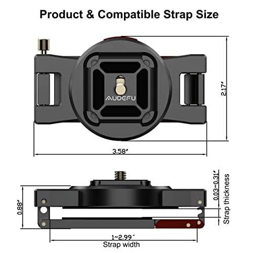 Audefu Camera Clip Camera Clip For Backpack Strap Dslr Quick Release System Holder Clip Backpack Carry Camera Strap Mount… U.s.a Patent Design #TOP5