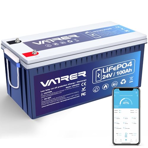 Batteria Litio VATRER 12V 100Ah Con Bluetooth: Perfetta Per Camper, Solar E Off-Grid!