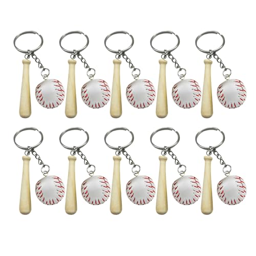 Faveurs des joueurs de sport pack de 16 porte-clés baseball pour souvenir d'anniversaire
