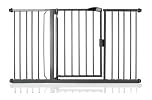 Safetots Pressure Fit Self Closing Stair Gate, 147cm - 154cm, Slate Grey, Auto Closing Baby Gate, Safety Barrier for Toddler, Easy Installation