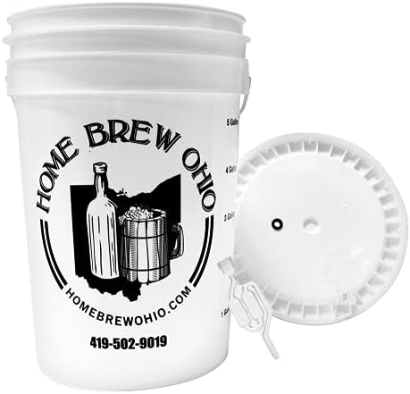Home Brew Ohio 6 Gallon Glass Carboy With Drilled Bung & Twin Bubble Airlock
