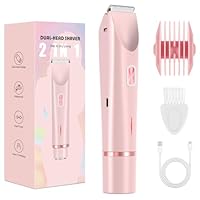 Intimrasierer für Frauen, 2-in-1 Dual Head Shaver Rasierer mit USB-C-Laden
