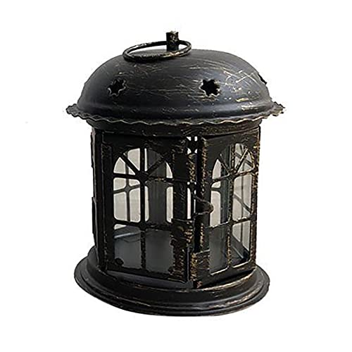 PVGYUJFD Portavelas. Linternas de Vela, Linternas de jardín con candelabro de Metal, Linternas de jardín F