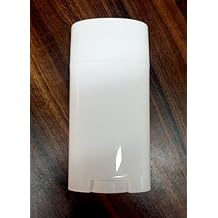 5 Empty Plastic Deodorant Containers - Classic Style, Top-Fill, Twist Up, DIY Deodorant White