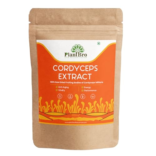 Image of Cordyceps Mushroom Extract 25g | Natural Energy & Stamina Booster | Supports Immunity, Respiratory Health & Endurance | 100% Organic Cordyceps Militaris Powder Supplement - 25g