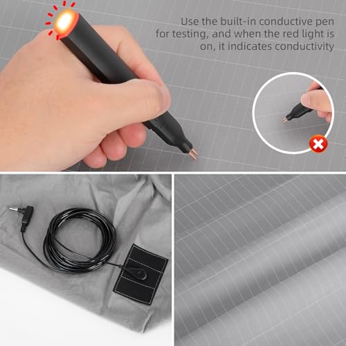 Grounding Sheet, 90% Organic Cotton+10% Pure Silver Organic Fitted Grounded Sheet for Improved Sleep, Pain Relief - Earth Connected Bedding (Gray, (78 * 80 * 15.2inch))