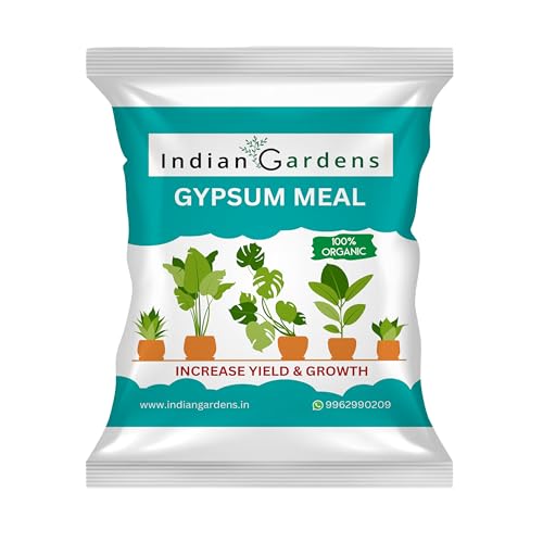 Indian Gardens - Gypsum fertilizer for plants | Gypsum Soil Amendment | Soil Conditioner | Gypsum Powder | Natural Gypsum | Plant Food | 900 Grams