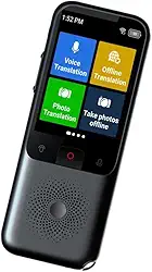 Dispositivo tradutor de idiomas sem necessidade de WiFi com 138 idiomas, 12 vozes offline e 39 tradução de fotos, tradutor bidirecional ChatGPT portátil para viagens, negócios, aprendizado