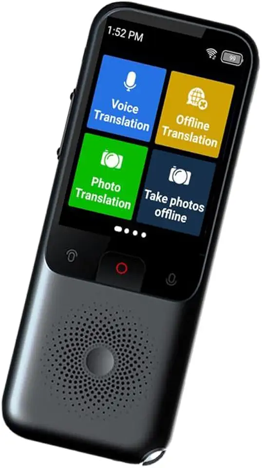 Dispositivo tradutor de idiomas sem necessidade de WiFi com 138 idiomas, 12 vozes offline e 39 tradução de fotos, tradutor bidirecional ChatGPT portátil para viagens, negócios, aprendizado