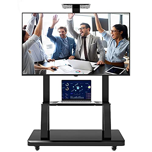 Soporte rodante para TV de piso universal para TV 40-75 pulg miniatura 1