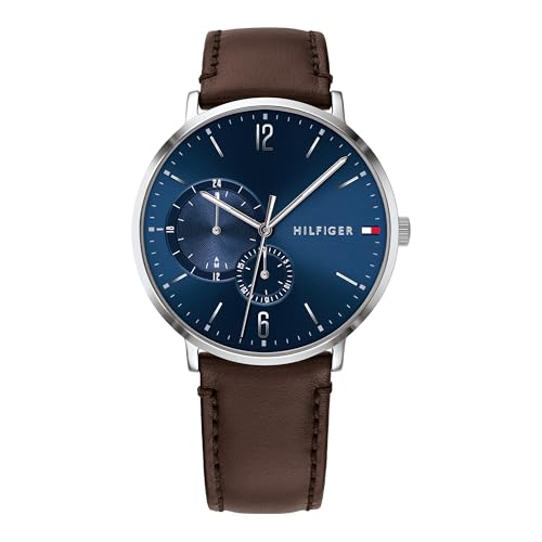 Tommy Hilfiger Orologio Multi-quadrante Quarzo Uomo con Cinturino in Pelle 1791508