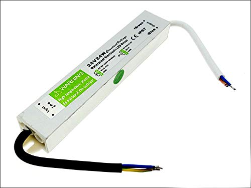 24V 1A 24W IP67 Waterproof Electronic LED Driver AC 90-250V Transformer Constant Voltage Power Supply LED Driver for Indoor Outdoor (24W)