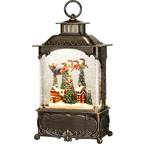 Gorrzai COOSG1 Village Snow Globe Christmas Snow Globe Lantern thumb #1
