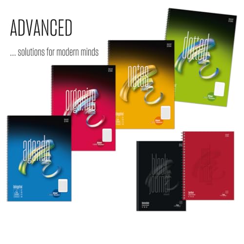 Staufen Advanced Collegeblock - 3 Blöcke je 80 Blatt, DIN A4, Lineatur Dotted, 70 g/m² Papier