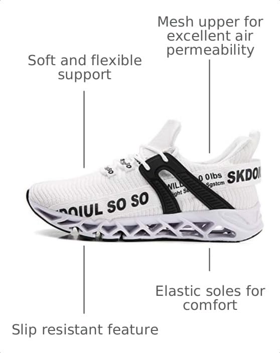 Image of SKDOIUL Sport Running Shoes for Mens Mesh Breathable Trail Runners Fashion Sneakers