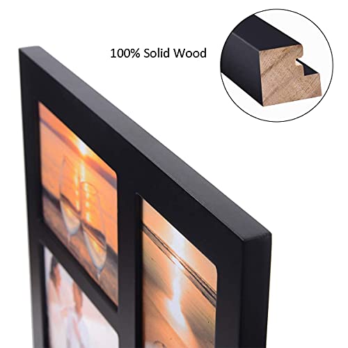 Umical 4X6 5-Opening Collage Picture Frame Black Wood Photo Frames For 4X6 Inch Pictures Display Made For Tabletop Stand And Wall Mounting #TOP7